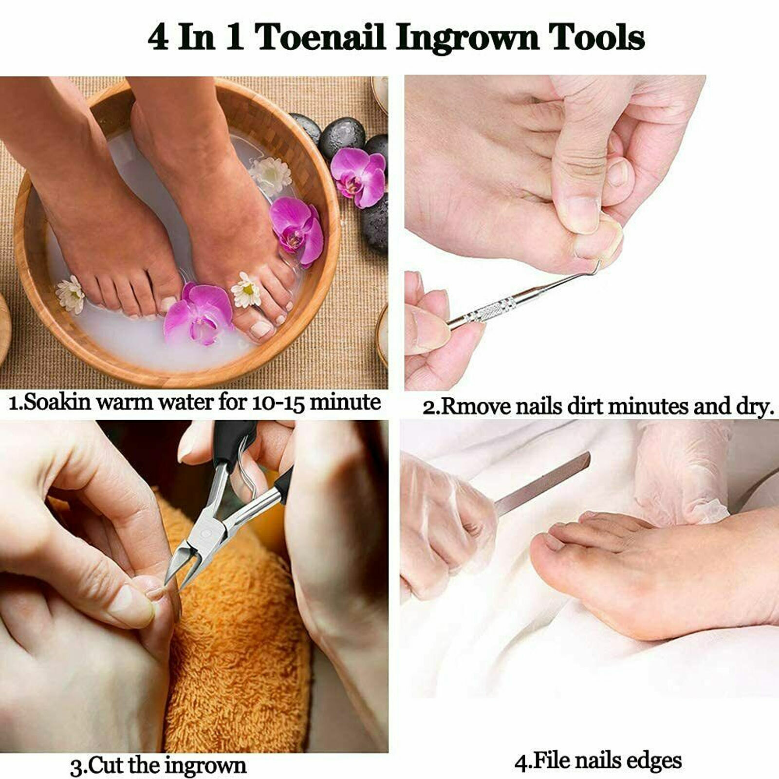 Toenail Clippers for Thick Ingrown Toe Nails Heavy Duty Precision Nail Scissor 