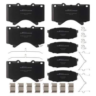 Front & Rear Ceramic Brake Pads Set for Toyota Tundra/Land Cruiser 2008-2021