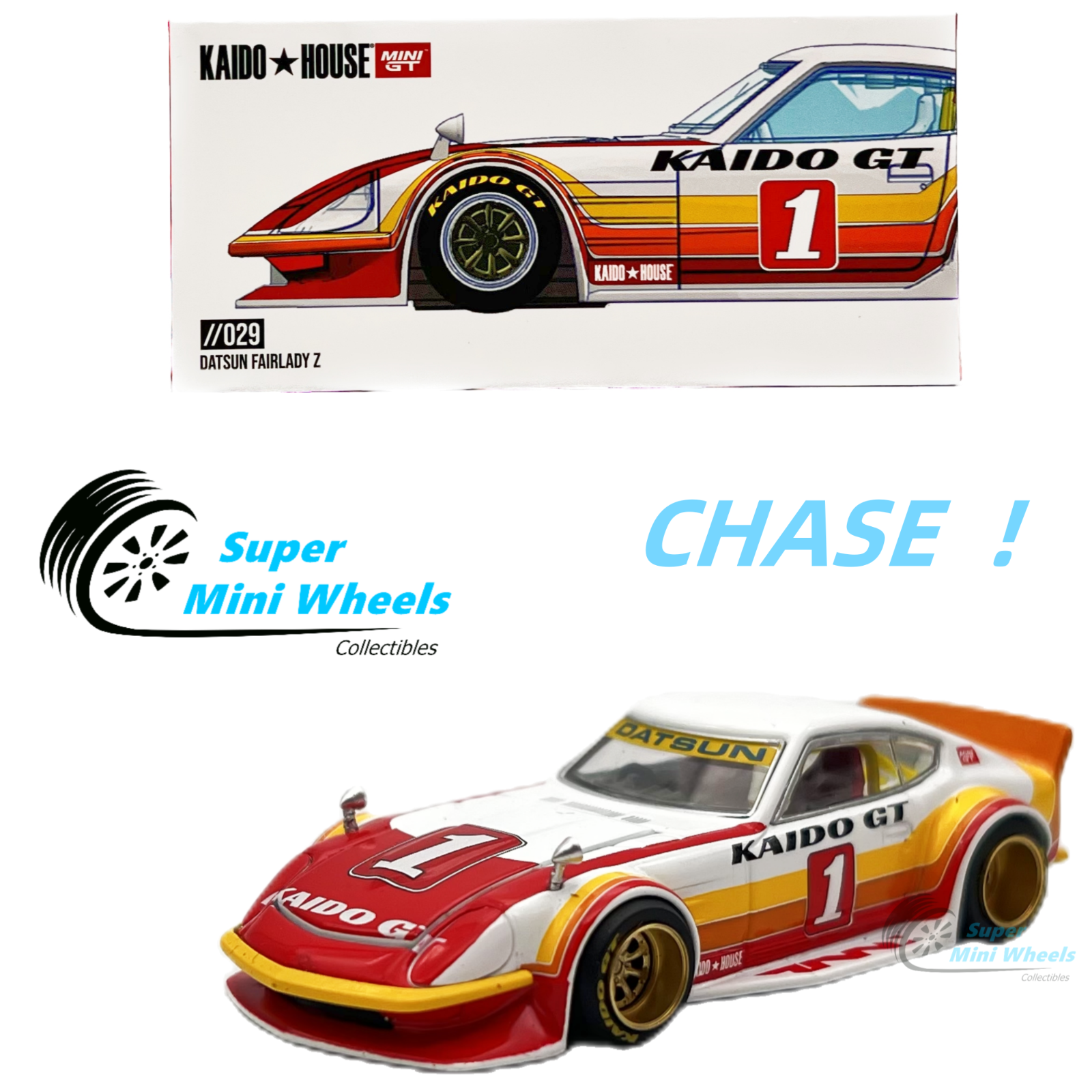 パーティを彩るご馳走や HOUSE KAIDO チェース GT MINI フェアレディ チェイス Z ミニカー Kaido House x Mini GT 64 日産 フェアレディ Z 街道GT V2 Kaido Fairlady Z ミニカー