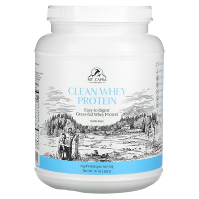 Clean Whey Protein, стручки ванили, 16 унций (453 г)