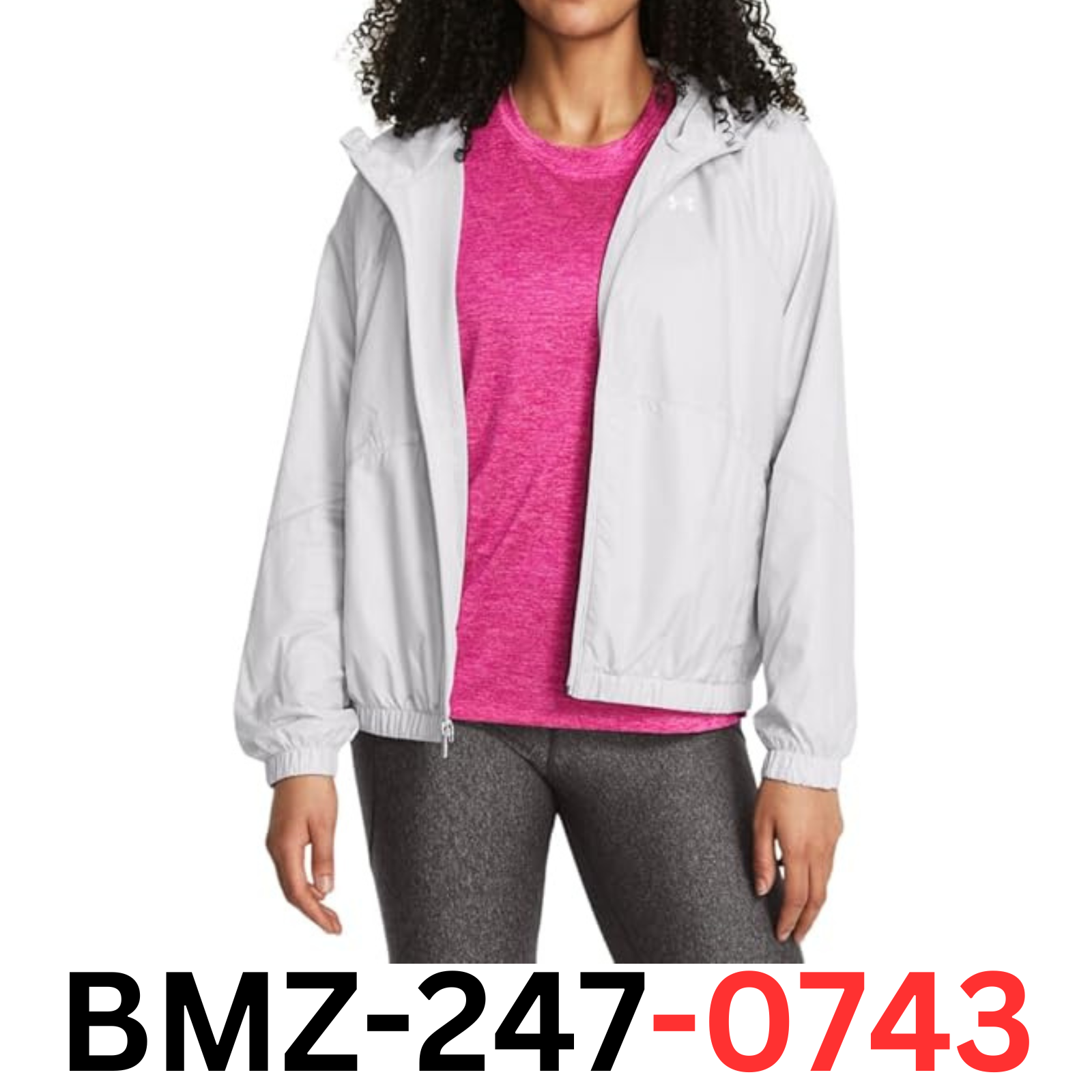 Under Armour Women's Sport Windbreaker Jacket, (014) Halo Gray / / White, Small