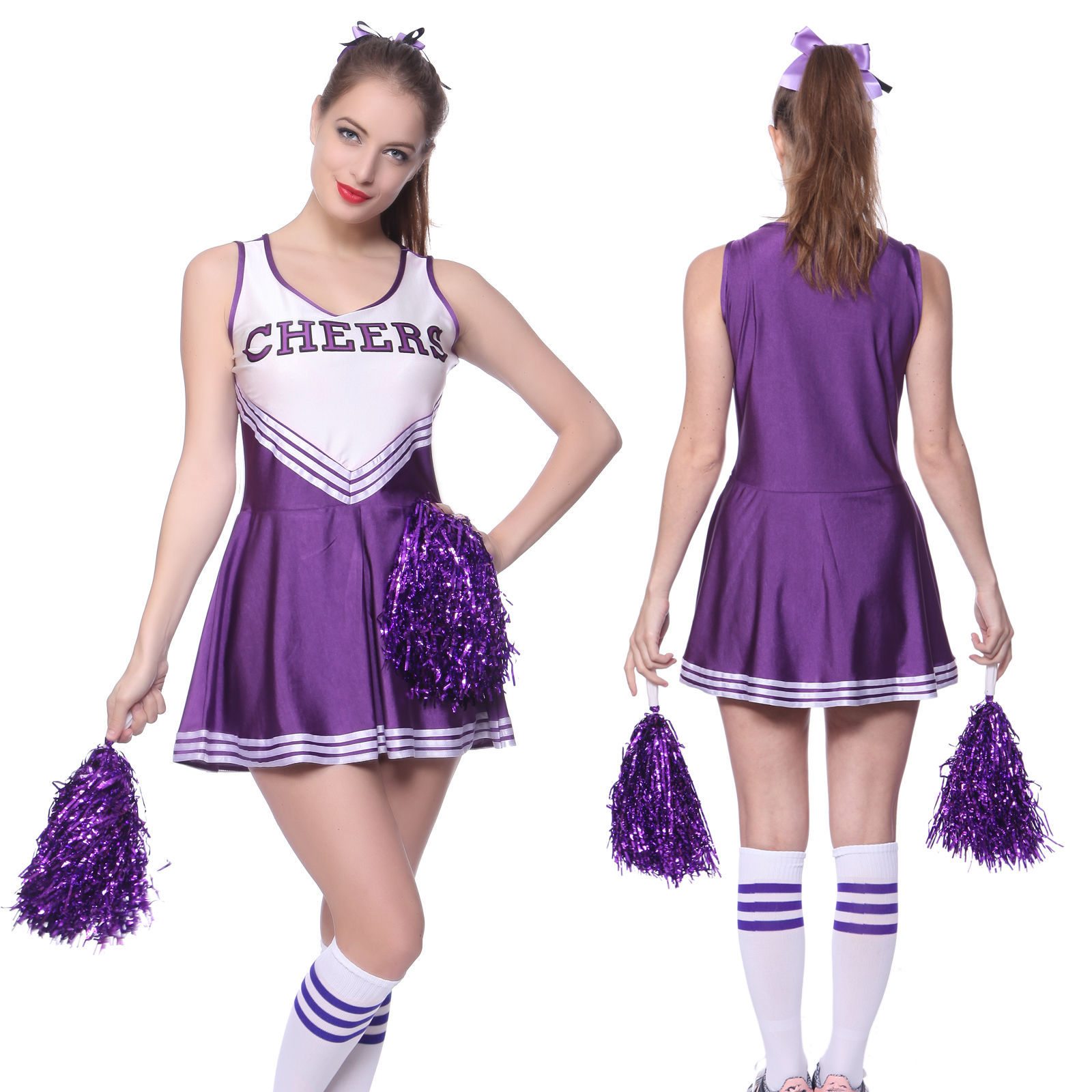 Highschool Girls Musical Cheer Cheerleader Uniform Kostüm Outfit Nusse