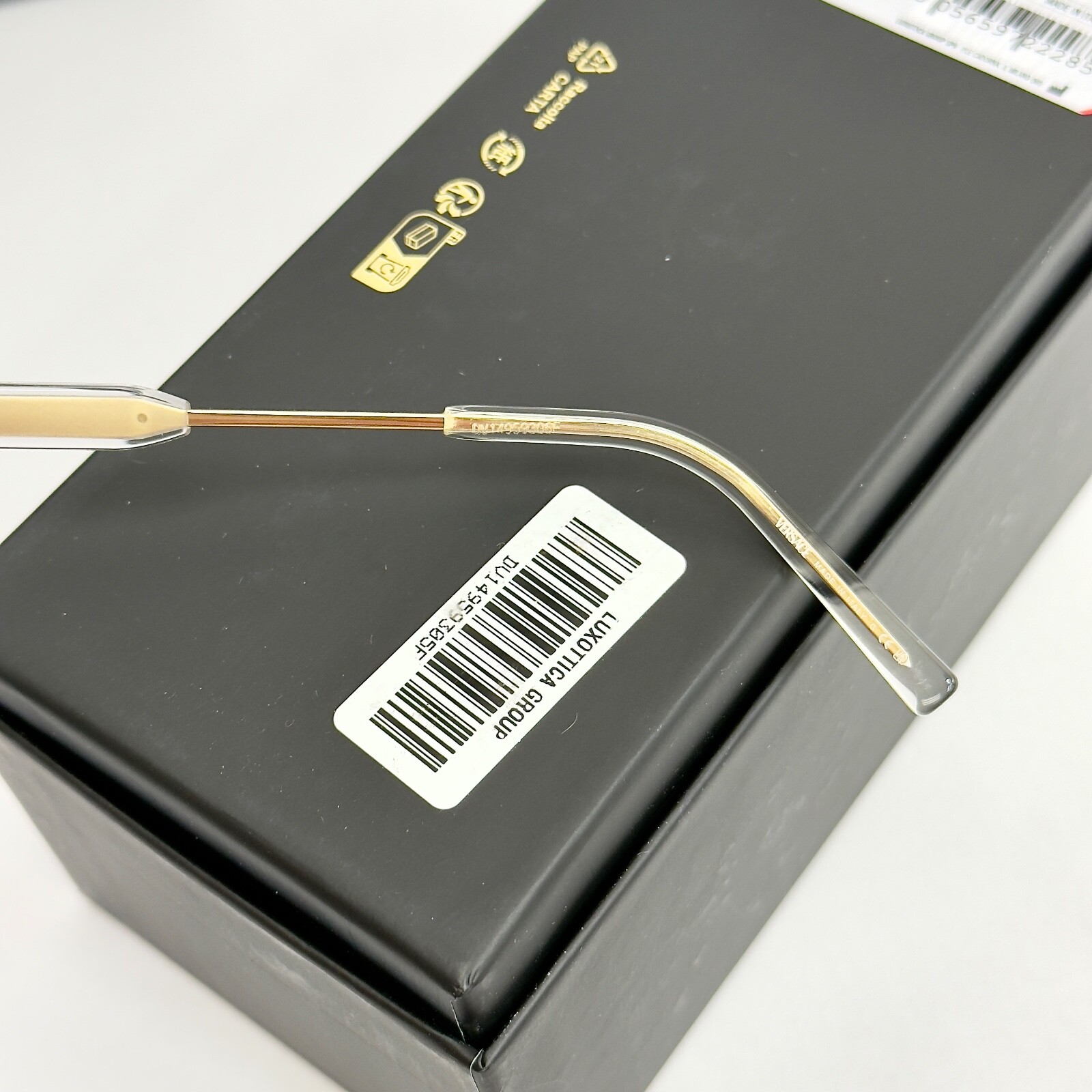 Pre-owned Versace Glam Crystal Stud Rock Medusa 2223 Gold Mirror Ve2223 Aviator Sunglasses In Brown