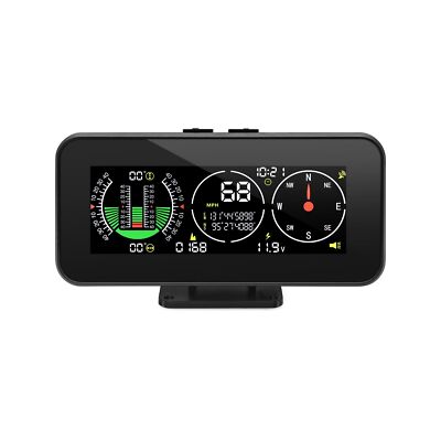 Angle Slope Meter Inclinometer Digital HUD GPS Level Tilt Meter, Real-time Mu...