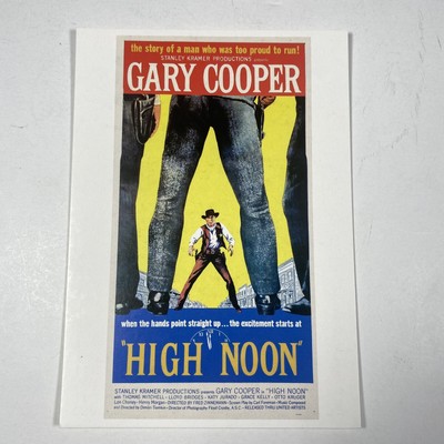 Vtg High Noon Postcard Art MOMA 2001 Iconic Pop Culture Films 4.5  X 6 