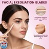 Eyebrow Razor-Face Razors for Women-Dermaplaning Tool for Face Exfoliation and Peach Fuzz with 12 Refill Blades-Facial Dermaplane Razors Shaver-Rose Gold