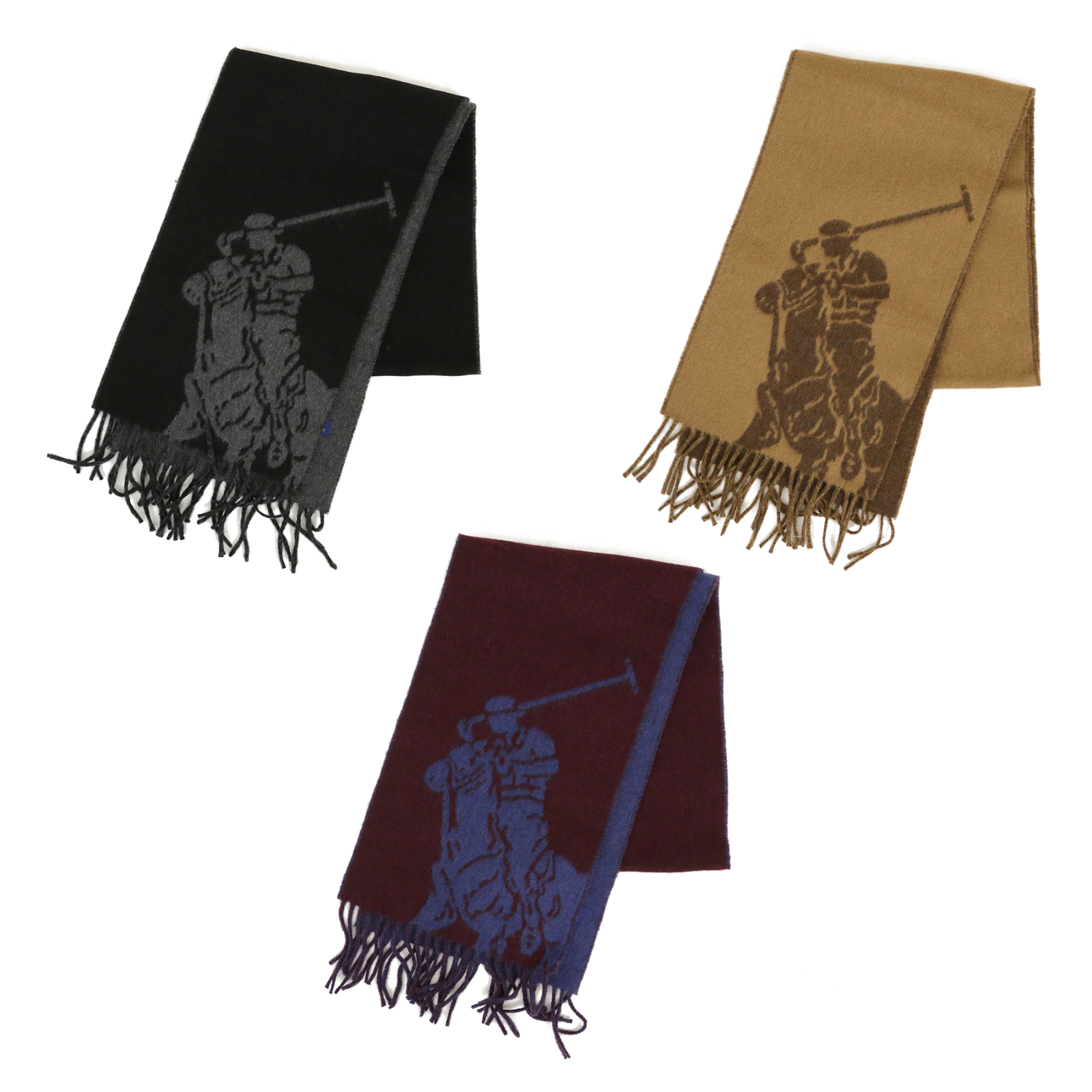 

Polo Ralph Lauren Шарф Big Pony Giant Pony из шерсти с двумя лицами — 3 цвета —