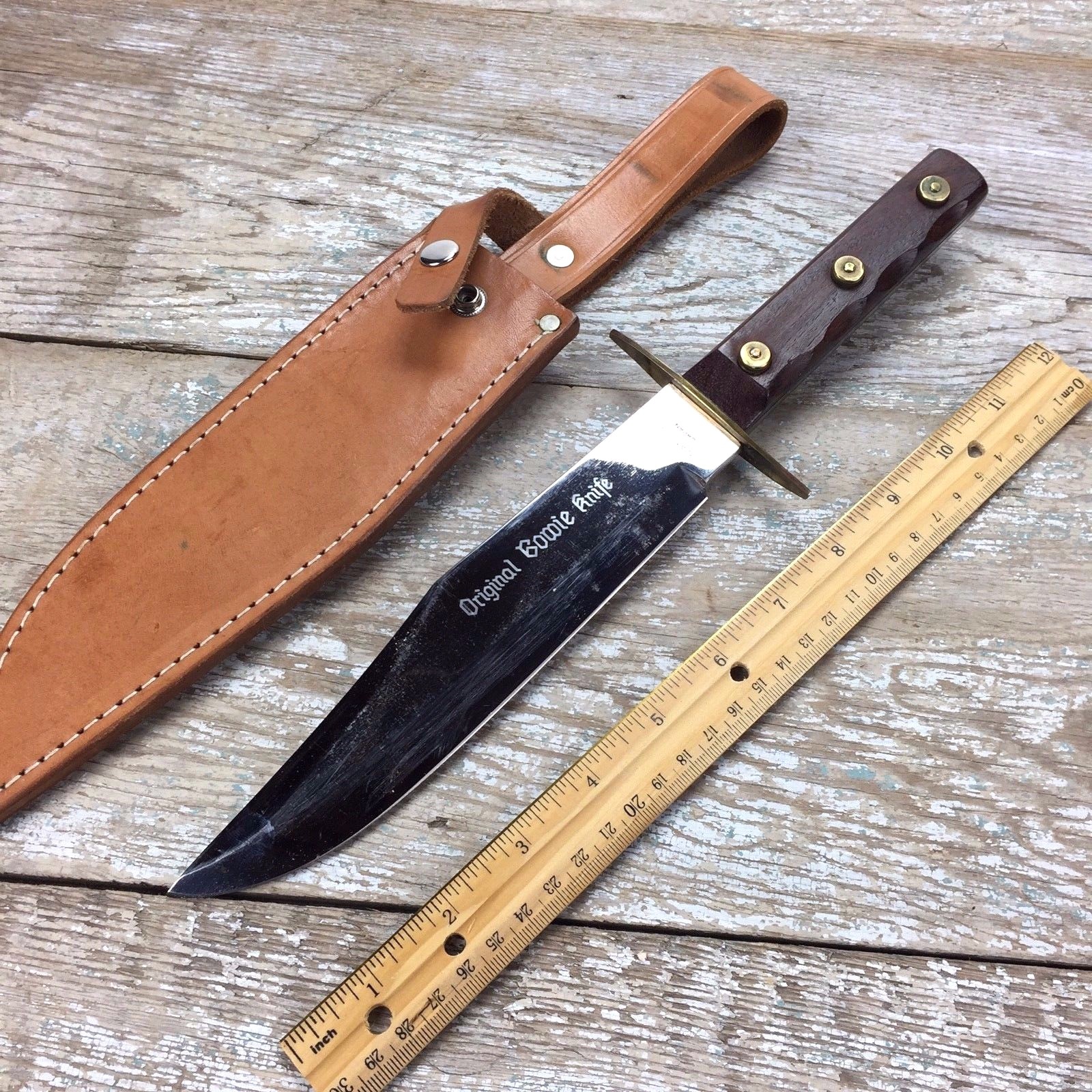 LARGE Original Bowie Knife Japan, w/Sheath,13