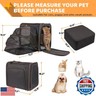 Cat Travel Carrier with Litter Box, Expandable Cat Carrier for Car Travel, Soft Sided Pet Carrier for Cats/Puppies up to 20lbs, Black