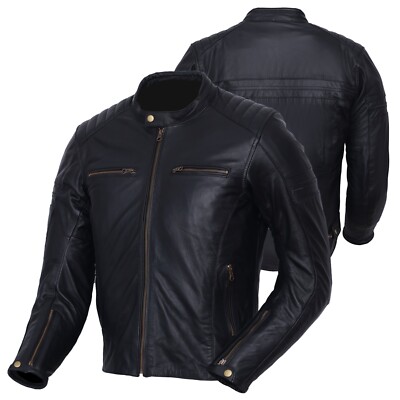 Bikers Gear Australia Motorrad Cafe Racer Distressed Leder Jacke