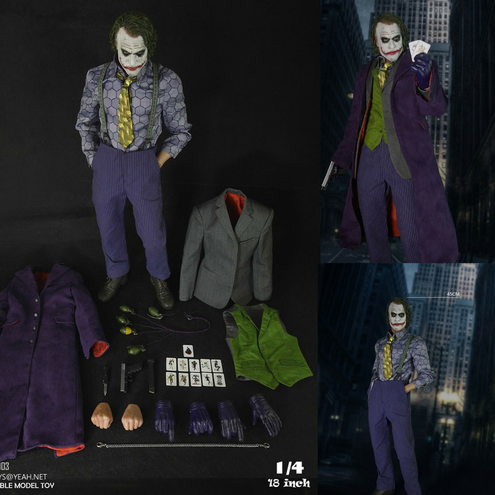 MOMTOYS The Joker Batman The Dark Knight Action 1/4 Action