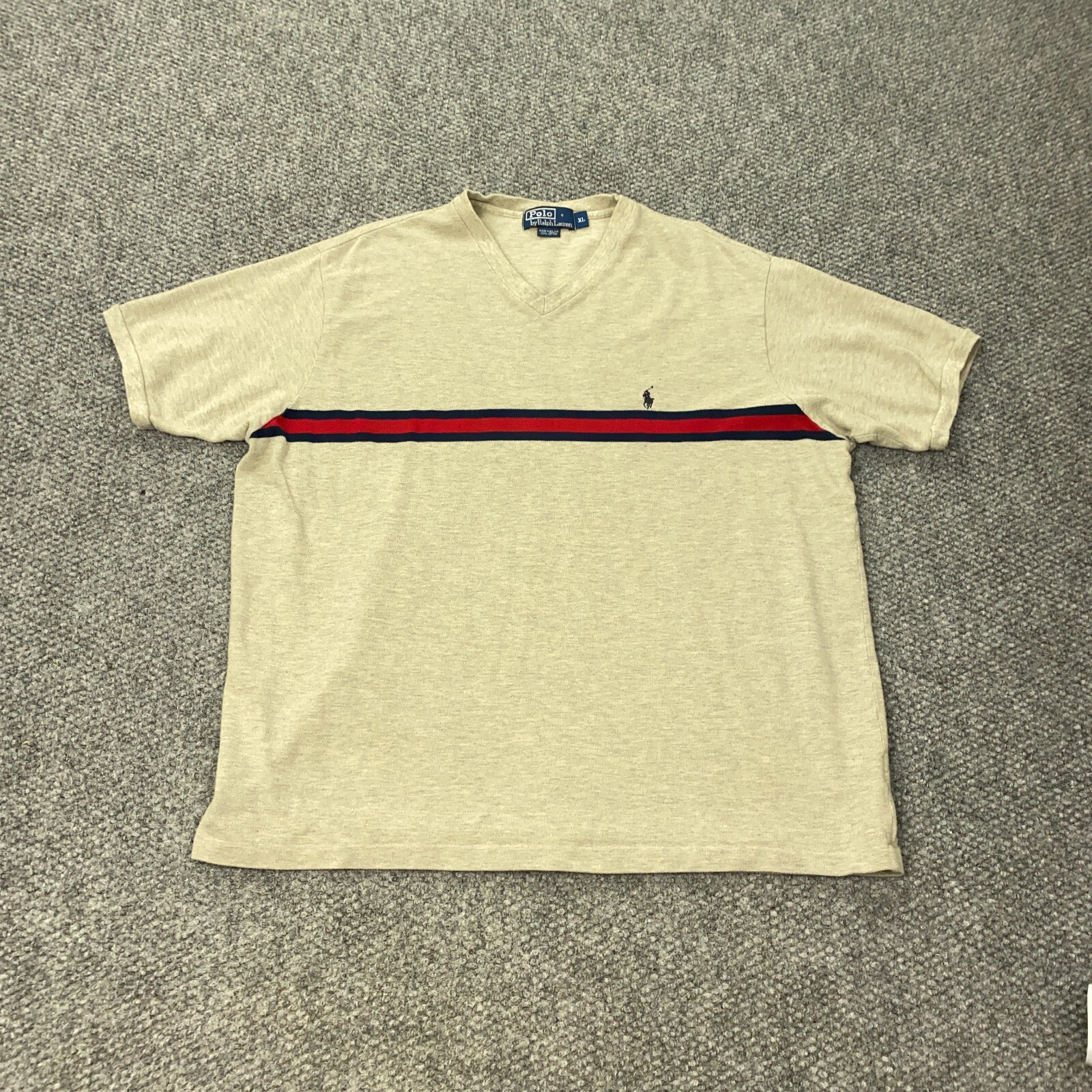 Vintage Polo Ralph Lauren Shirt Mens XL Heather Beige