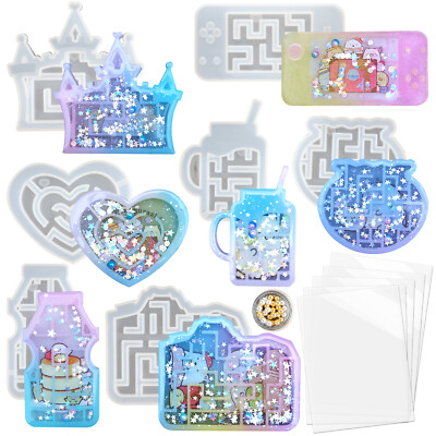 Maze Resin Shaker Silicone Moulds Jewellery Making Keychain Charm DIY Craft