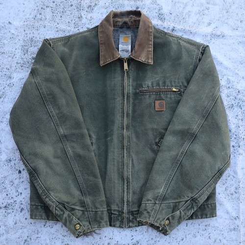 Vintage Y2K Faded Distressed J97 MOS Moss Green Carhartt