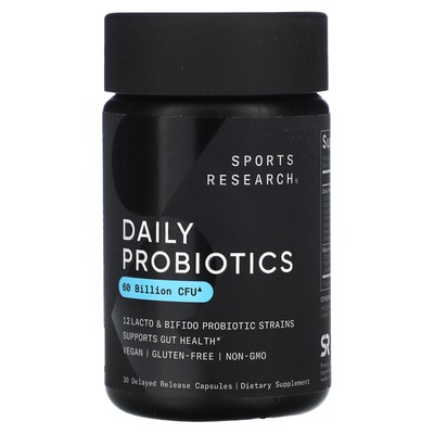 Daily Probiotics, 60 миллиардов КОЕ, 30 капсул с отсроченным высвобождением