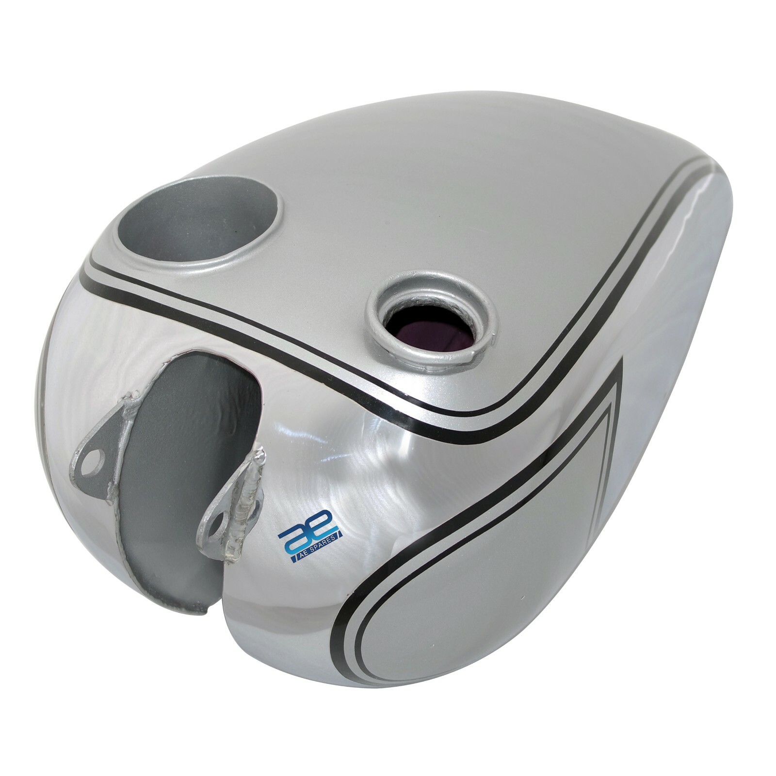 BSA C10 C11 250 Silver Chrome Petrol Fuel Tank with Replica Smiths Speedometer & Cap