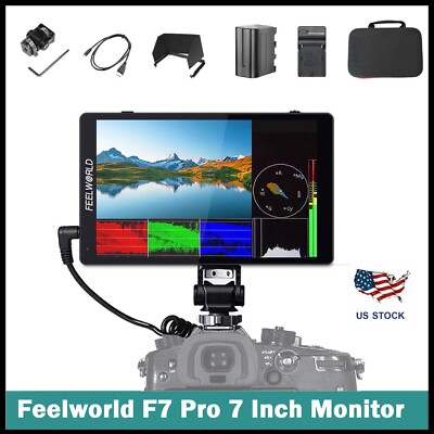 FEELWORLD F7 PRO 7'' Camera Field Monitor 3D LUT LCD IPS Touch Screen + Battery