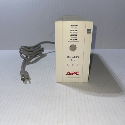 APC UPS CS 500 Back-UPS Backup & Surge Protection BK500 w/Cable NO BATTERY