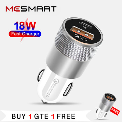 For Apple iPhone 15 14 13 12 11 Pro Max 18W USB Type-C PD Fast Car Charger Plug