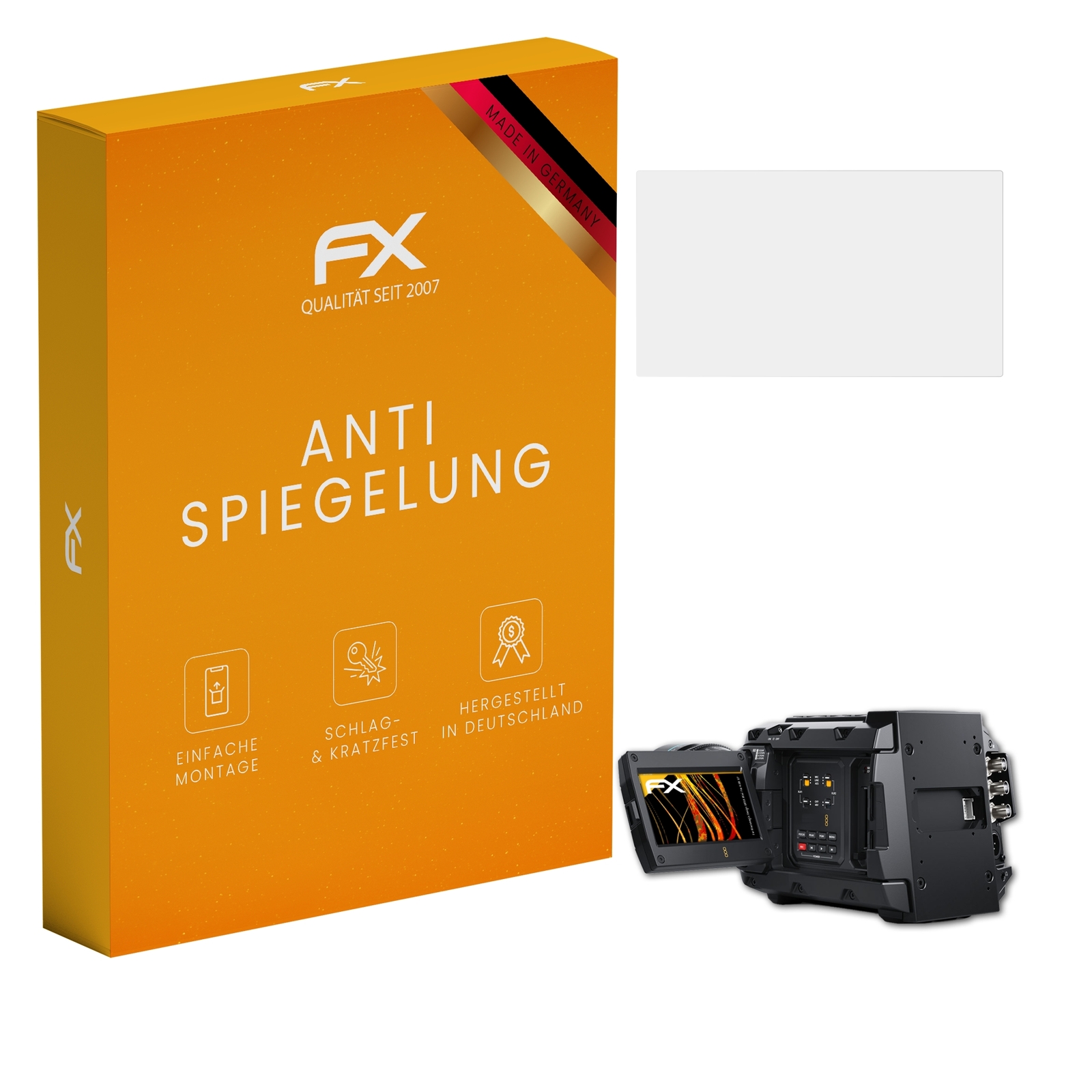 AtFoliX Panzerfolie Für Blackmagic Cinema Camera – Entspiegelt, Stoßdämpfend, Kratzfest (3X)