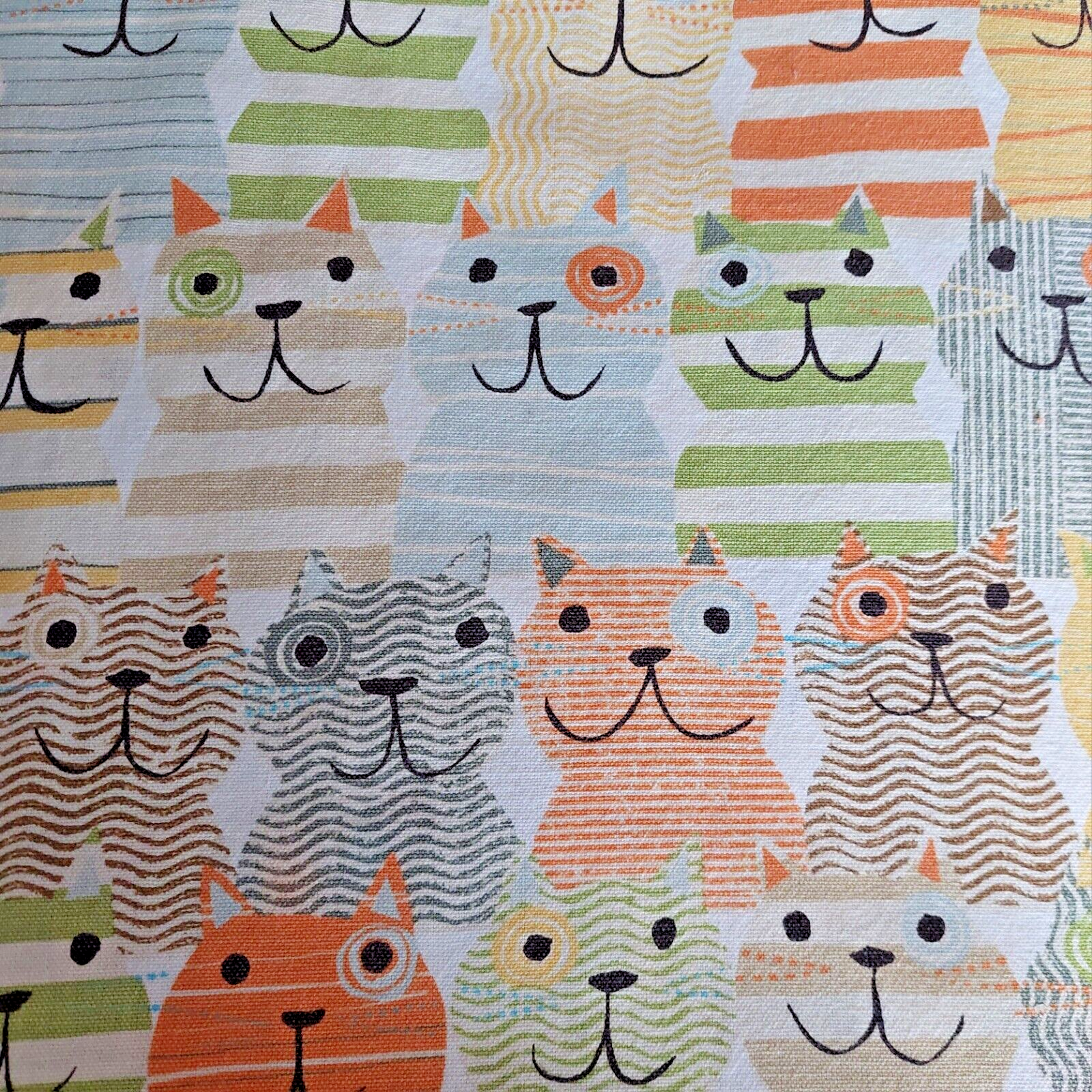 Colorful Pastel Cats Cartoon Art Vintage #cl