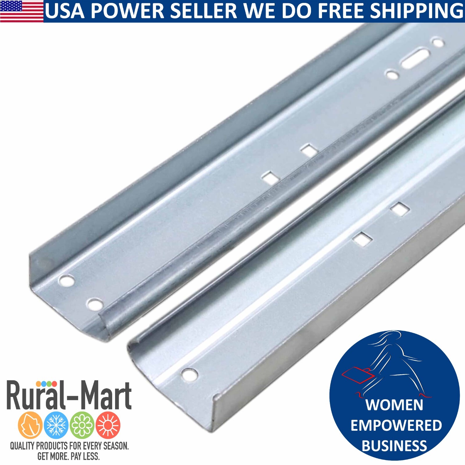 7' Tall Garage Door Vertical Track Set (Left & Right