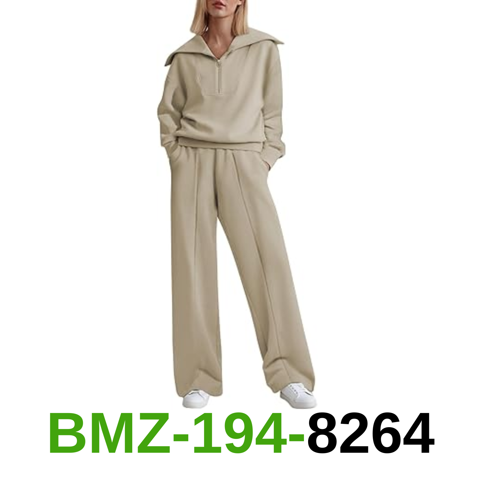 Aleumdr Two Piece Outfit Sweatsuit Wide Leg Sweatpant Lounge Matching Sets, L