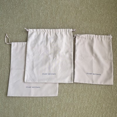 Stuart Weitzman Empty Shoe duster Bag 2 Medium size and 1 Smaller Size Pink Blue