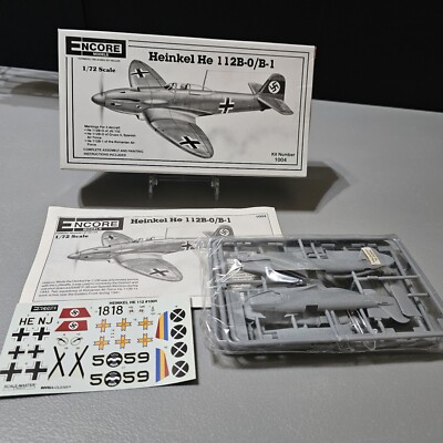 Encore Models Heinkel He 112B-0/B-1 ~ 1/72 Scale Model Kit ~Brand New~ Kit #1004