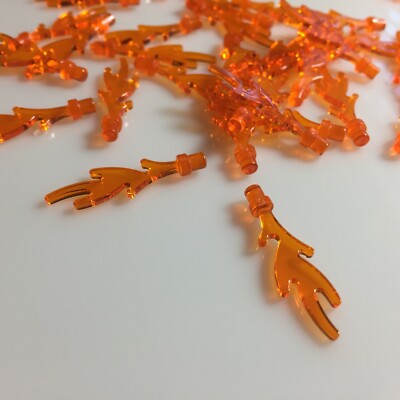 40 LEGO Transparent Orange Dragons Fire/Flame 6126/4261397