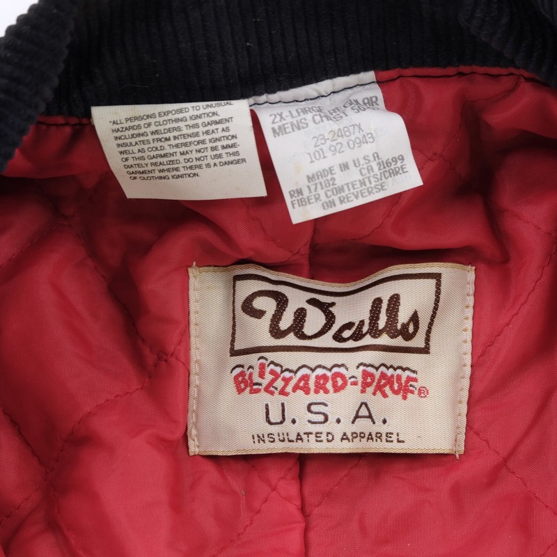 ビンテージ　Walls　ブランケットカバーオール Blizzard PRUF Rare Vintage WALLS Blizzard-Pruf Insulated Apparel Zip
