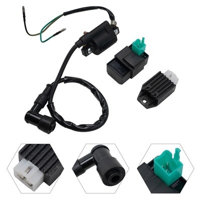 3Pcs Ignition Coil CDI Box Rectifier Regulator for Motorcycle Bike Scooters