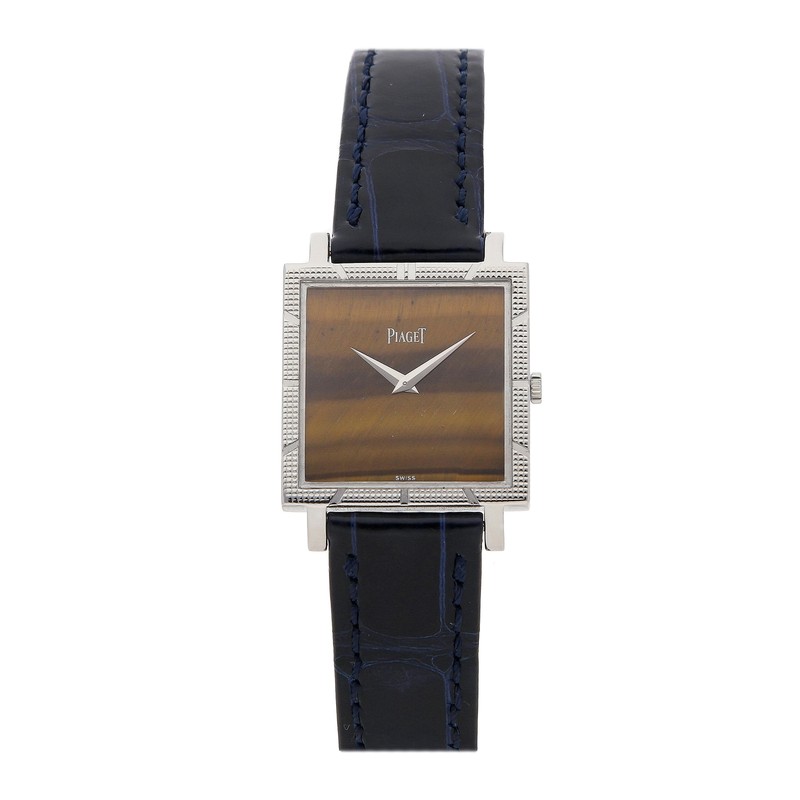 Piaget Vintage Manual Wind 25mm White Gold Tiger's Eye Ladies