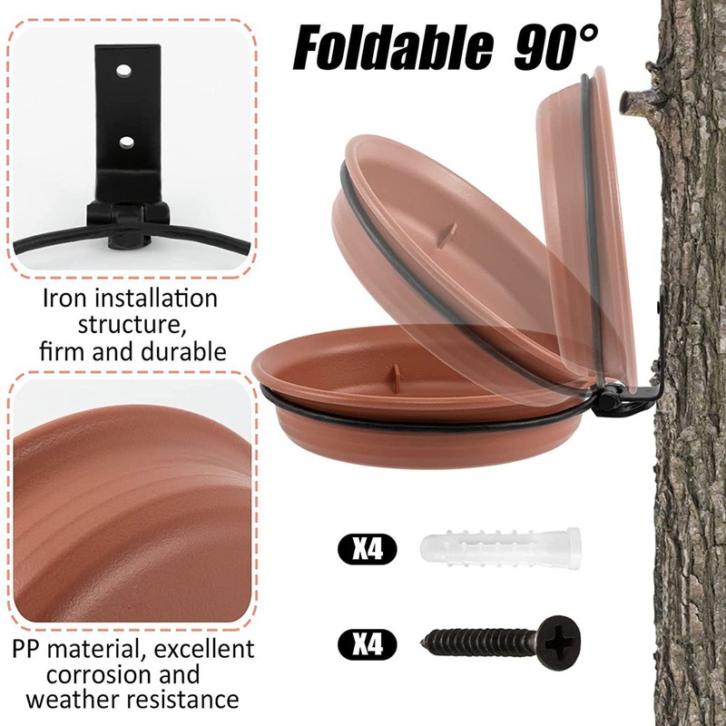 NEW Deck Bird Feeders Deck Rail Bird Bath W/ Trays & Hoops- Wall Mounted Feeder