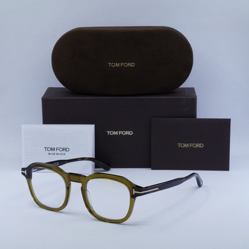 TOM FORD FT5836-B 098 Transparent Olive 49mm Eyeglasses New TOM FORD FT5836-B 098 Transparent Olive 49mm Eyeglasses New