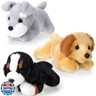 Skylety 3 Pcs 7.87 Inches Plush Dog Pillow Toy Set - Fluffy Puppy Soft Toys for Christmas, Girls, Baby, Kids, Party Favor, Birthday, Home Decor (Mountain Dog, Schnauzer, Labrador)