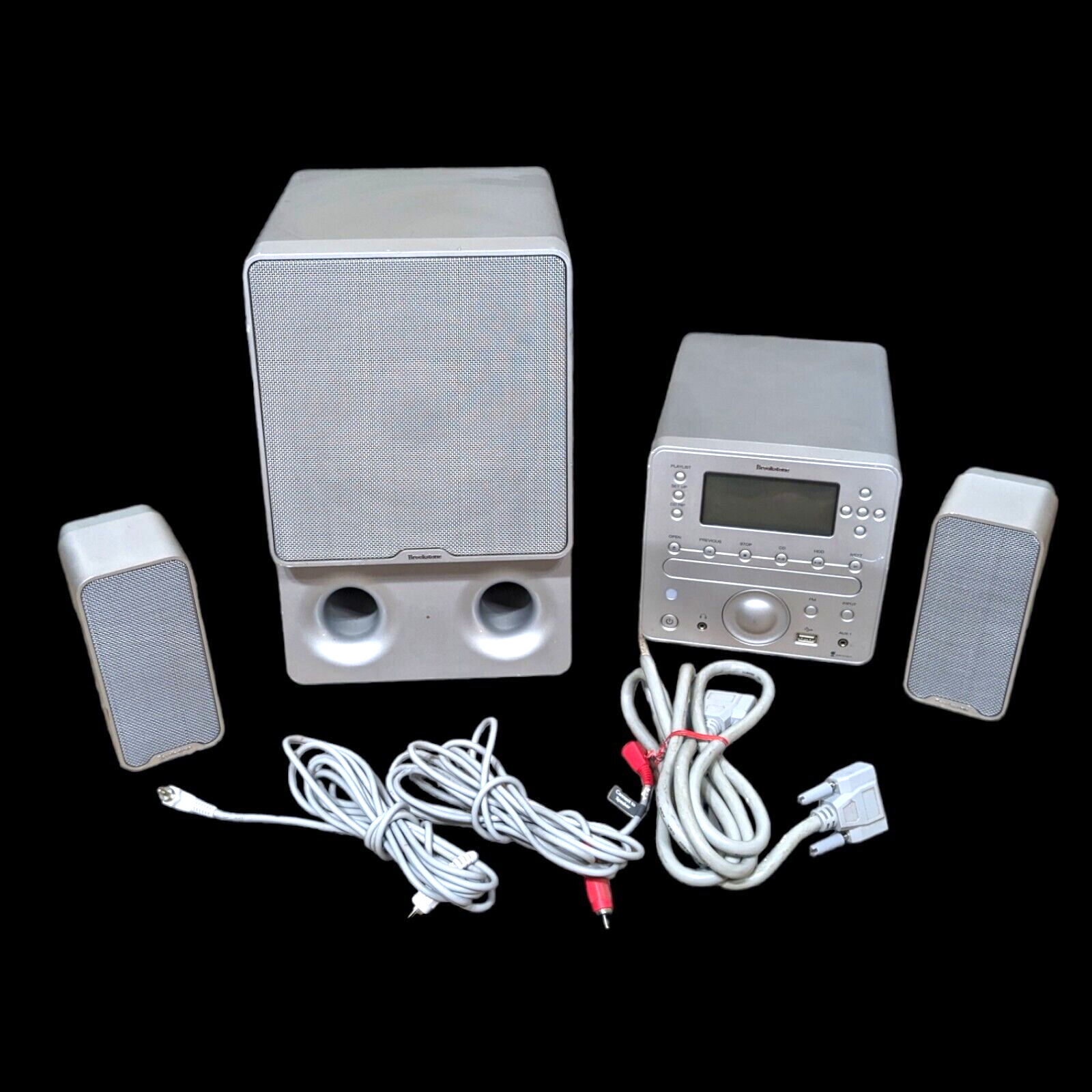 Brookstone SongCube Digital Music Center - CD Stereo Speaker System + Subwoofer!