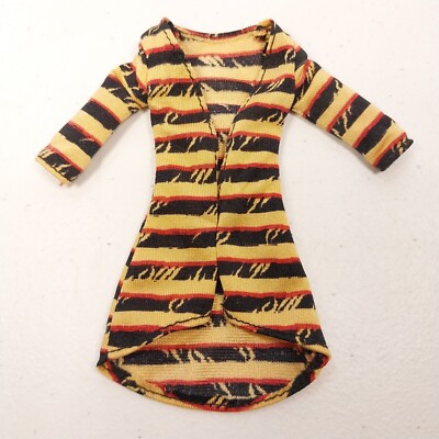 Monster High Clawdia Wolf A Pack of Trouble Yellow & Black Striped Jacket Coat