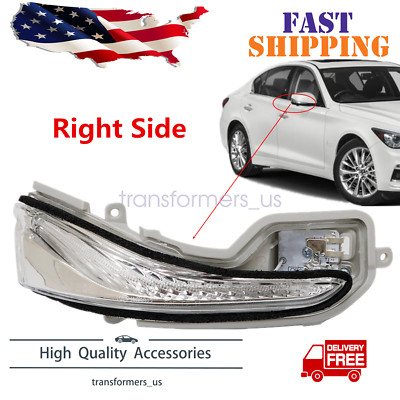 For Infiniti QX30 Q60 Q50 Q70 Q70L Right Side Mirror Turn Signal Lamp 2014-2022