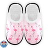 Umidedor Pink Flamingo Dots Slippers for Women Girls, Soft Memory Foam Non-Slip Indoor House Slippers Home Shoes for Bedroom Hotel Travel Spa