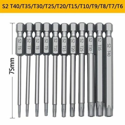 11/12Pc Torx Bit Quick Change Connect Impact Driver Drill Security Tamper Proof