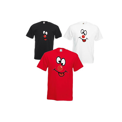 New Men Women Kids  Red Nose day 2023 Funny Face Tongue Out T-shirt top Tee Gift