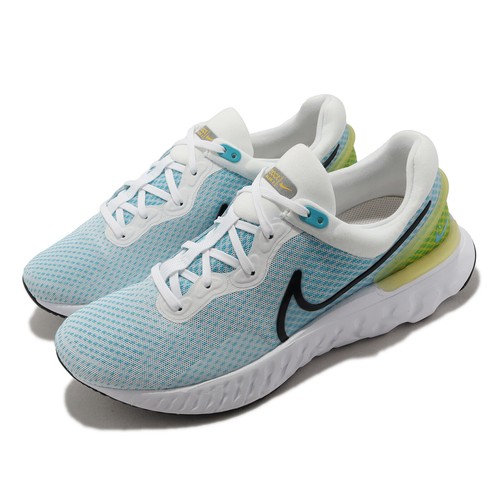 

Мужские беговые кроссовки Nike React Miler 3 White Chlorine Blue DD0490-100, Синий, React Miler 3
