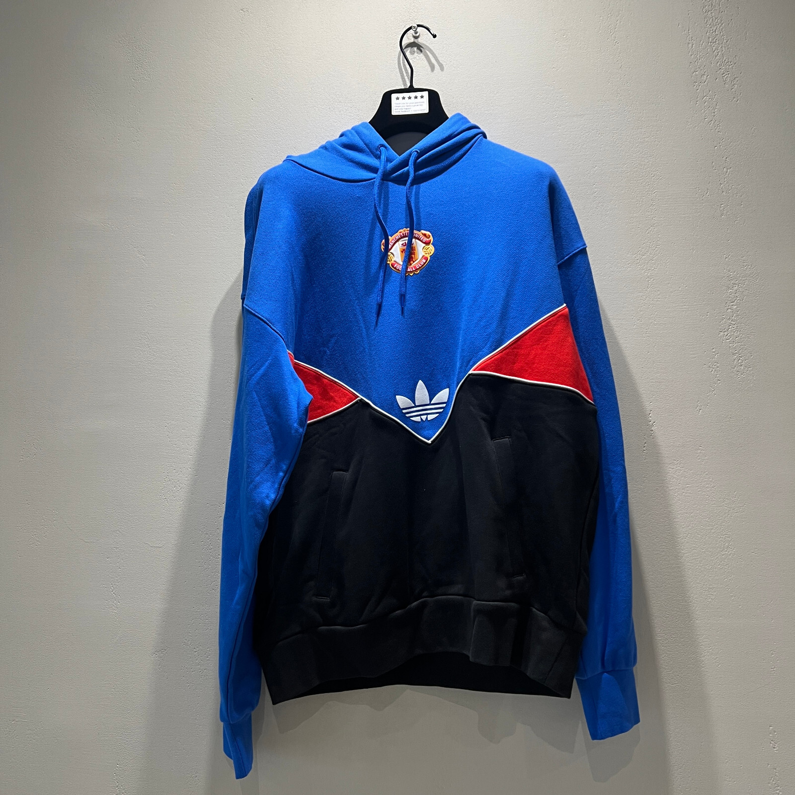 Adidas Mens MUFC 1Manchester United OG Hoodie Blue Asian