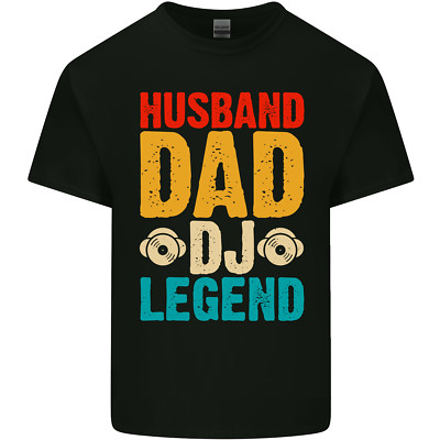 Husband Dad DJ Legend Fathers Day Mens Light Cotton T-Shirt
