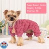 Dog Sweaters for Small Dogs Fleece Small Dog Pajamas Pet Clothes Cat Sweater Fall Winter Warm Puppy Clothes Boy Girl Doggie Outfits Jumpsuits for Chihuahua Yorkie, Rose Pink,XS