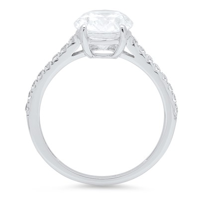 Pre-owned Pucci 2.71ct Oval Anniversary Simulated Engagement Bridal Accent Ring 14k White Gold In D