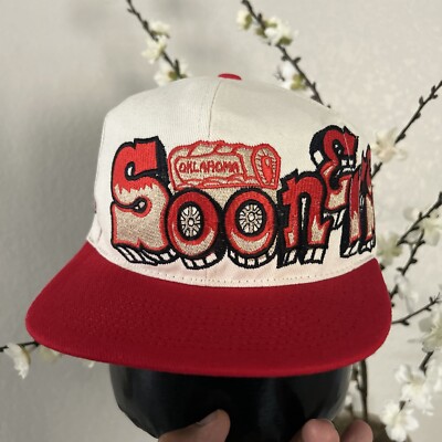 Oklahoma Sooners Full Graffiti Custom Snapback Rare Hat Cap Two Tone