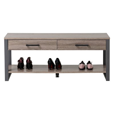 Homestar 2 Drawer and 1 Shelf 47 in. Backless Entryway Bench
