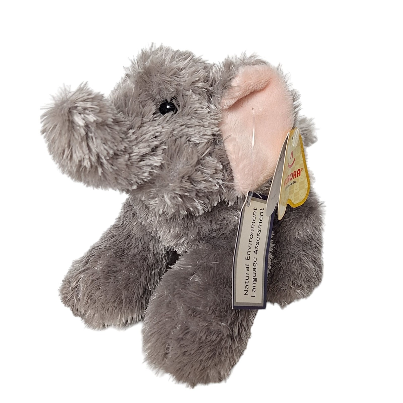 Aurora World Gray Ellie The Elephant Plush Stuffed Animal 7.5